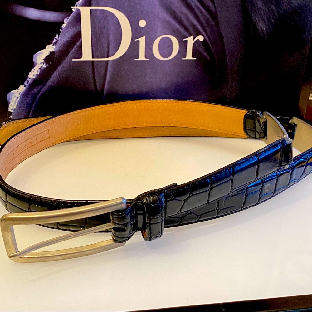 Perry Ellis‎ Italian Croco leather belt
